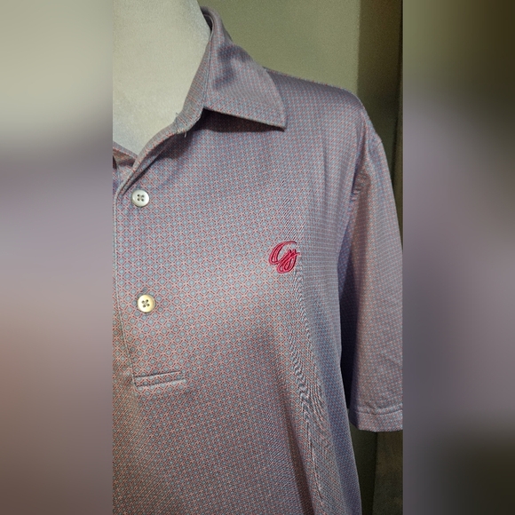 GRUN GOLF Maze Polo In Purplw Print. Size Large - Picture 5 of 15